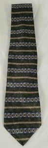 Neck Tie 100% Silk Made In Italy Green & Blue Geoffrey Beene Men's - Picture 1 of 6