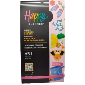 Happy Planner CLASSIC SEASON TEACHER Vorteilspack Aufkleber 651 Stück - Bild 1 von 14