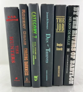 Lot of 6 Hardcover Books Black Spine Metallic Letters Decor Modern Home Design - Bild 1 von 6