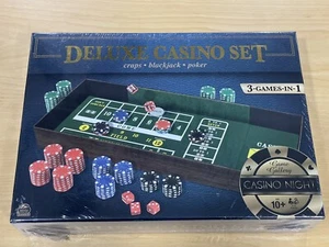 Game Gallery Deluxe Casino Set - Craps, Blackjack, Poker Brand New Sealed! - Picture 1 of 4