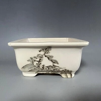 Japanese Bonsai Tree Pot by Seto Bunzan 10cm 3.9"inches made in Japan 032408 - Image 1 of 4