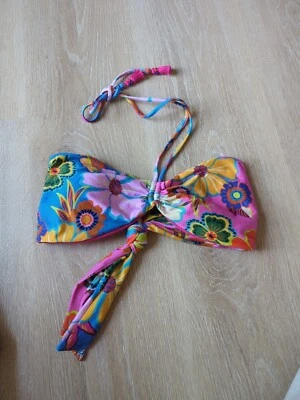 FARM RIO  Swimsuit Top Garden Cut Out Floral Colorful Halter Top XL - Image 1 of 4