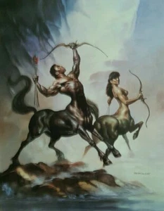 1994 Boris Vallejo Sagittarius the Archer Print Book Page Suitable for Frame - Picture 1 of 2
