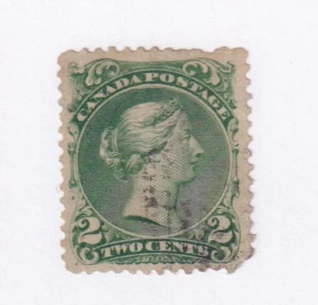 CANADA # 24 VF-2cts LARGE QUEEN VERY LIGHT USED  - Image 1 of 1