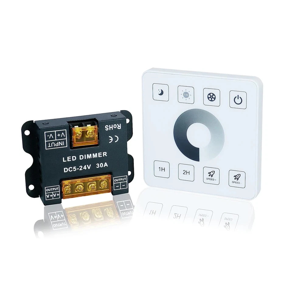 DC12-24V 30A LED Streifen Controller mit RF Touch Fernbedienung für einfarbige LED - Bild 1 von 4
