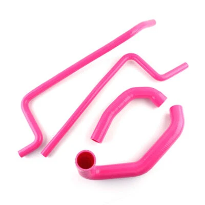 For 1997 1998 1999 2000 2001 Jeep Wrangler TJ 4.0L Silicone Radiator Hose Pink - Image 1 of 4