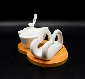 Soporte de azúcar en forma de corazón Debora Carlucci con cuchara y servilletero con bandeja - Imagen 1 de 11