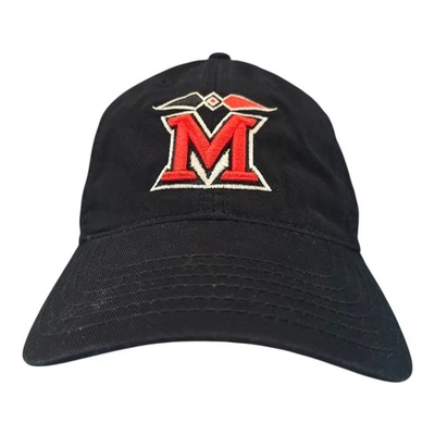 Miami University RedHawks Black Adjustable Baseball Cap Hat Myaamia Collection  - Image 1 of 4
