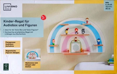 LIVARNO home Estantería Infantil para Caja de Audio y Figuras con Tiras Magnéticas 61x38,5x15 - Imagen 1 de 4