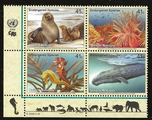 UN Scott #NY 949-52, Inscription Block 2008 Complete Set FVF MNH - Picture 1 of 1