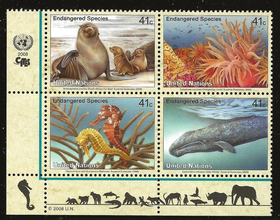 UN Scott #NY 949-52, Inscription Block 2008 Complete Set FVF MNH - Image 1 of 1