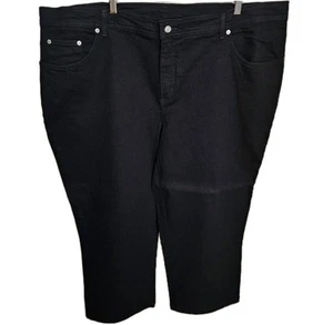 NEU Vintage 2004 Just My Size Damen 26 W Baumwolle schwarz Jeans Denim Capri Hose - Bild 1 von 8