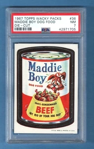 WACKY PACKAGES 1967 DIE CUT # 36 MADDIE BOY PSA 7 TOUGH! - Picture 1 of 2