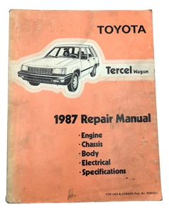 1987 Toyota Tercel Wagon Shop Manual Corolla Tercel Repair Service OEM Factory - Picture 1 of 12