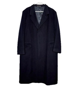 Vintage 80s Burberrys Moorbrook Wool Cashmere Pea Trench Coat Jacket Sz 44 Reg - Picture 1 of 10