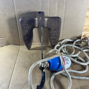 Hooker Anchor 20 Lb Heavy Duty Solid Iron Vintage USA - Picture 1 of 14