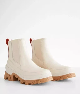 Bota Chelsea SOREL Brex Botín Pull On Cuero Natural Sal Marina Talla 7.5 - Imagen 1 de 12