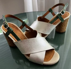 Chie Mihara Sandalen WIE NEU! Gr. 39, 8 cm Absatz, bequem, elegant, mehrfarbig - Bild 1 von 7