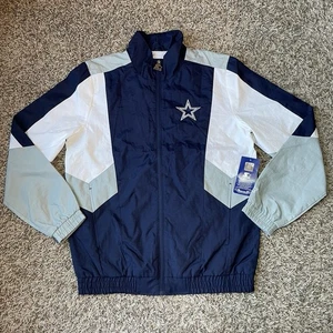 Starter Dallas Cowboys Full Zip Mens Size Medium Sprinter FZ Jacket Navy Blue - Picture 1 of 11