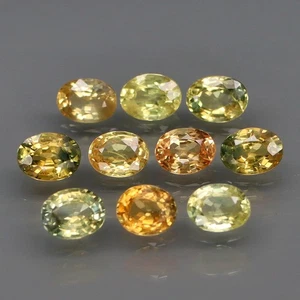 Oval 4x3mm.Ravishing Color Yellow Normal Heated Sapphire Australia 10Pcs/2.30Ct. - Picture 1 of 6