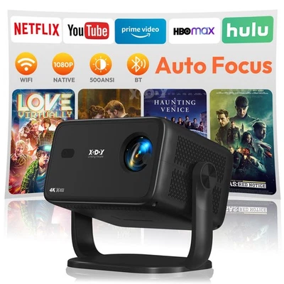 XGODY Smart 4K HD Projector 18000LMS WiFi BT Video Home Theater 1080P Android US - Image 1 of 4