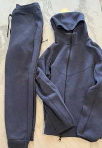 Nike Tech Fleece Tracksuit Navy Blue - Picture 1 of 2