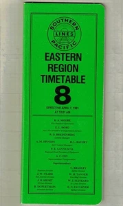 Southern Pacific Lines Eastern Region Timetable 8 of April 1991 - Picture 1 of 1