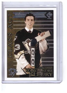 Tarjeta #9 Marc-Andre Fleury 2003-04 Pacific Private Stock Reserve Class Act - Imagen 1 de 1