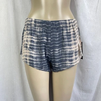 Nuevo con etiquetas Pantalones Cortos Taupe Carbón Rayas Teñido Delfín Elásticos Acanalados Forever 21 Talla XS Foto 1 de 4