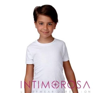 Maglie intime bimbo Enrico Coveri et4100 cotone mezza manica 3pz