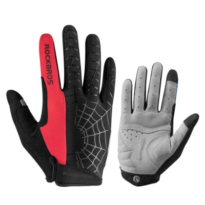 ROCKBROS Pantalla Táctil Dedo Completo Guantes MTB Motocicleta Bicicleta Gel Almohadilla Guantes Foto 1 de 4
