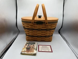 LONGABERGER FELLOWSHIP BASKET 1997 EDITION TRADITIONS COLLECTION MIT HOLZDECKEL - Bild 1 von 10