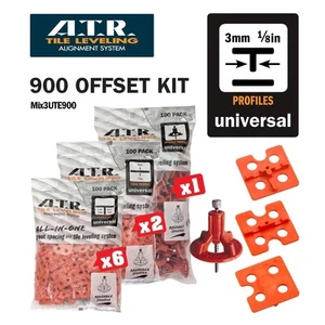 ATR TILE LEVELING SYSTEM Universal 3mm Tee KIT Qty 900 PIECES - Picture 1 of 7