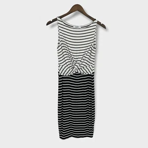 Bailey 44 Black and White Rabbit Hole Midi Dress Size Medium Petite - Picture 1 of 10