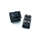 2pcs Rocker Switch Indicator Lights Black 6 Pin LED Lights 250V ON/OFF Switch