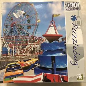 Jigsaw puzzle Americana Amusement Park Fun Rides 1000 piece NEW - Foto 1 di 3