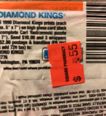 Восковая упаковка бейсбольных карточек 1990 Donruss Dave Anderson Dodgers Showing On Back - Изображение 1 из 3