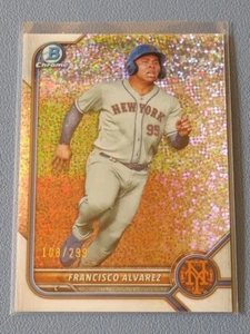 2022 Bowman #BCP-53 Francisco Alvarez Chrome Prospects Speckle Refractor /299 - Picture 1 of 2
