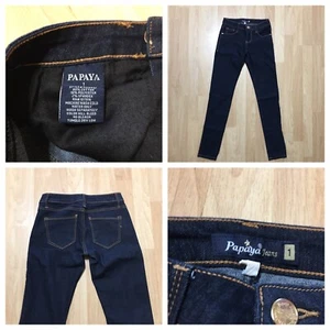 PAPAYA Size 1 NWOT Jeans Inseam 29” Dark Blue Spandex 2% - Picture 1 of 1