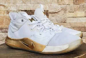 Zapatillas Nike PG3 Paul George X NASA Apollo Missions 2019 oro blanco (talla 11) - Imagen 1 de 10