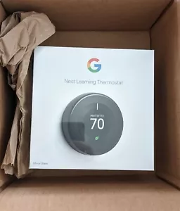 Google Nest 3rd Generation Programmable WiFi Thermostat : Mirror Black T3018US - Picture 1 of 4