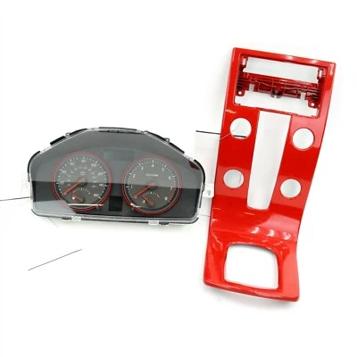06-07 C70 Volvo Instrumento OEM Velocímetro DIM con Panel de Ajuste de Radio Central Rojo Foto 1 de 4