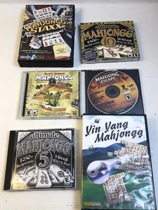 LOT Of 6 MAHJONGG Escape Collection Vol 3 Ultimate 5 10 Yin Yang Staxx Win XP - Picture 1 of 12
