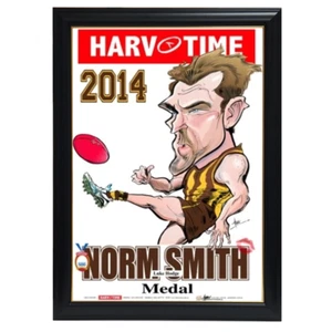 Luke Hodge, 2014 Norm Smith Medal, Harv Time Print Framed - Bild 1 von 1