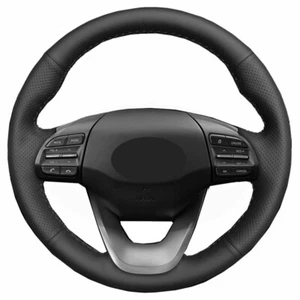 Hand Sewing Car Steering Wheel Cover Wrap For Hyundai Kona i30 2017- 2019 2020 - Picture 1 of 6