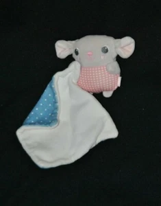 Peluche doudou souris gris rose DPAM bébé Du Pareil Au Même mouchoir 10 cm TTBE - Picture 1 of 1