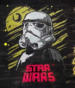 Star Wars Trooper Diamante Kit de Arte Pintura Bordado Regalo 42 x 47 cm Licencia - Imagen 1 de 5