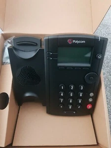 Black Polycom VVX 101 Single-line IP Phone, Polycom UK 12V ,0.5A power supply - Picture 1 of 2