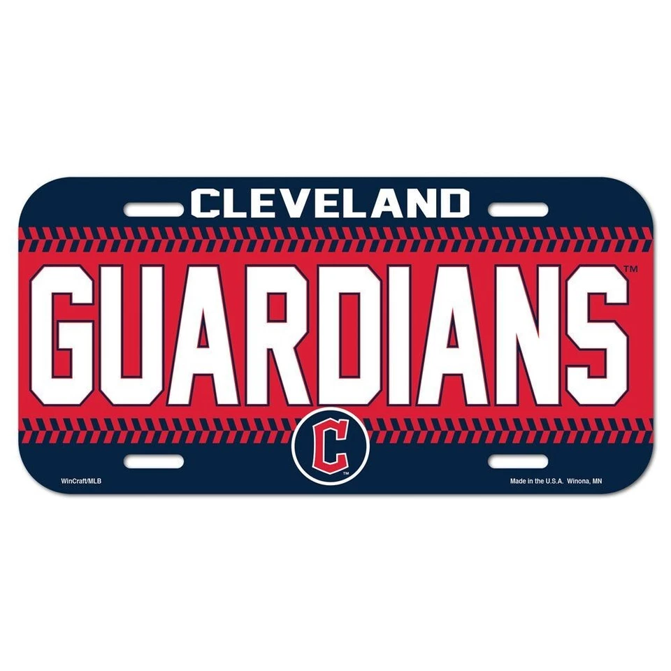 CLEVELAND GUARDIANS ~ (1) Official MLB Plastic Color License Plate ~ New! - Image 1 of 1