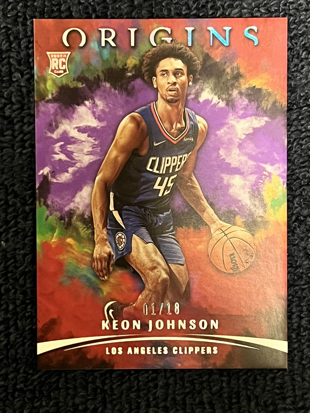 2021-22 ORIGINS KEON JOHNSON RC PURPLE FOTL 1/18